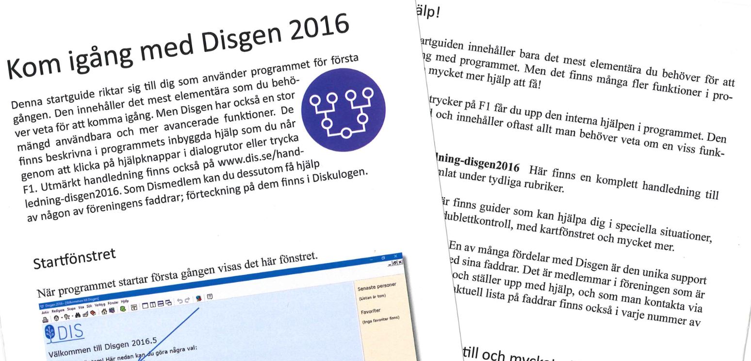 Startguide Disgen 2016